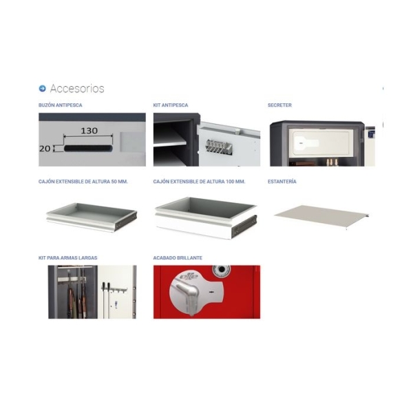 Caja fuerte sobreponer Olle serie I AT8LM 1400 al. x 650 an. x 540 fd. 2