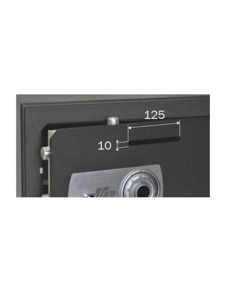 Caja fuerte Olle mural serie 1000 M - 1002M37L buzón antipesca 350 al. x 465 an. x 370 fd.