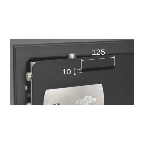 Caja fuerte Olle mural serie 1000 L - 1002L20L buzón antipesca 350 al. x 465 an. x 200 fd.