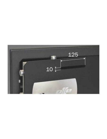 Caja fuerte Olle mural serie 1000 L - 1002L20L buzón antipesca 350 al. x 465 an. x 200 fd.
