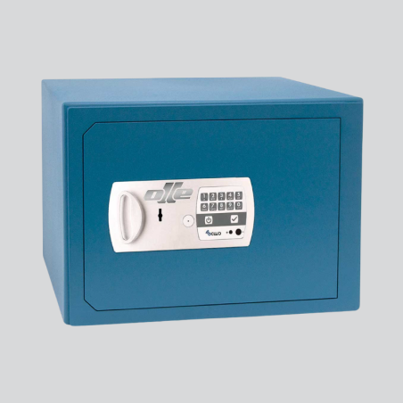 Caja Fuerte de Sobreponer de cerradura de llave y de cerradura electrónica Modelo S802LE 330x455x370mm - Olle