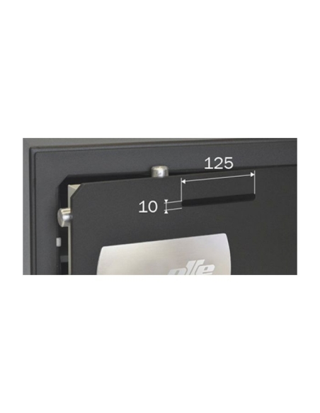 Caja fuerte Olle sobreponer serie 1000 LM - S1005LML buzón antipesca 600 al. x 470 an. x 450 fd.