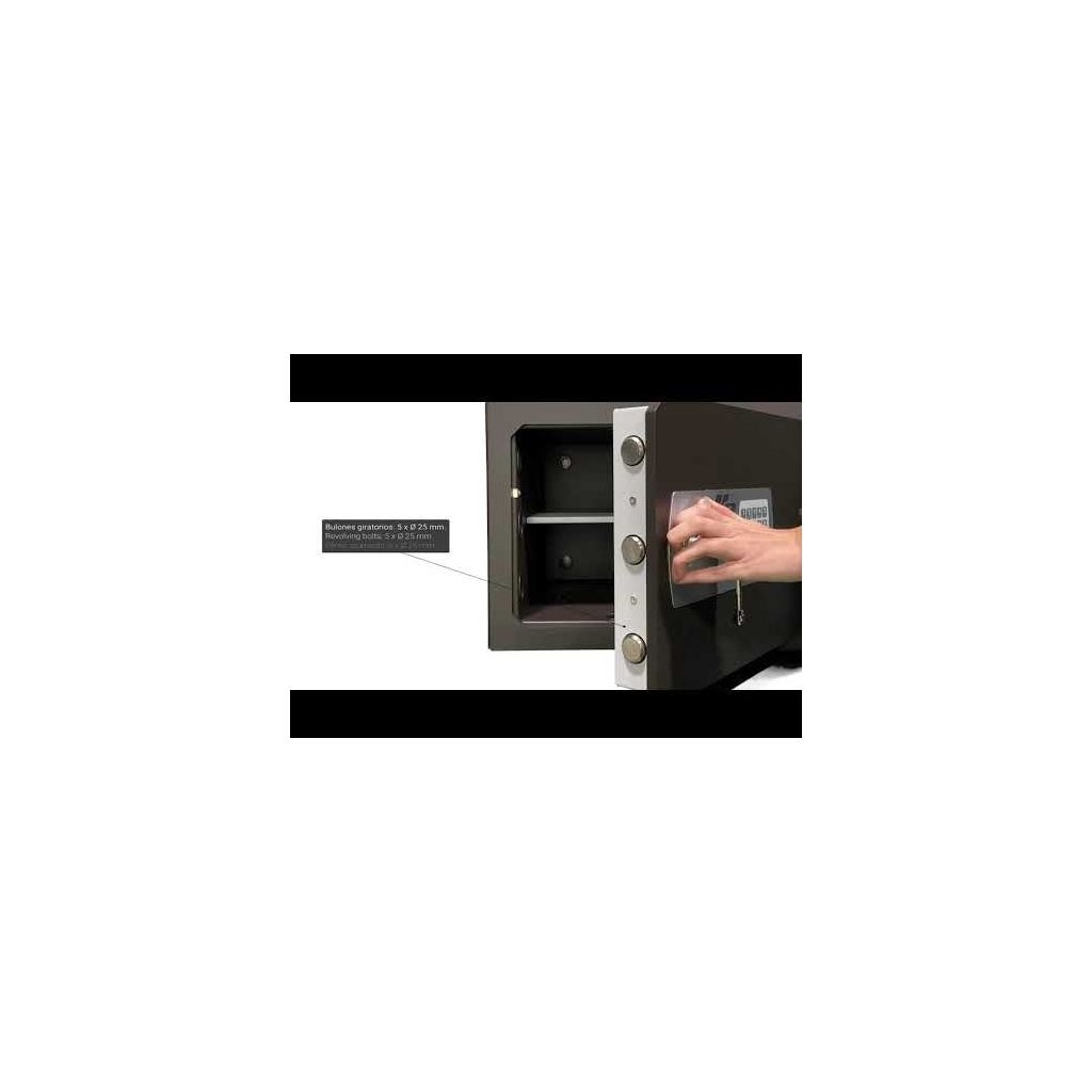 Caja fuerte Olle sobreponer serie 1000 E - S1003EZ apertura izquierda 485 al. x 470 an. x 390 fd.