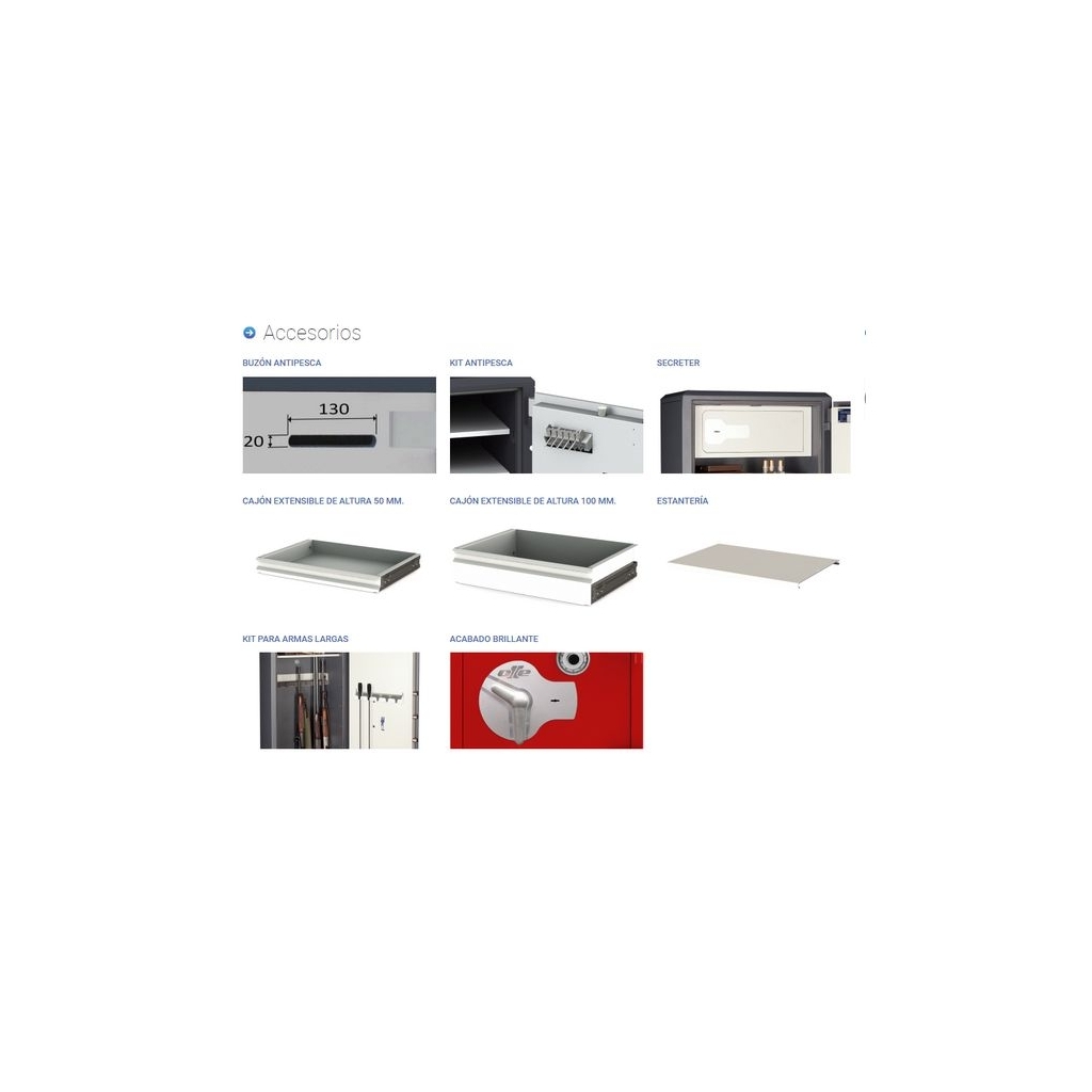 Caja fuerte sobreponer Olle serie I AT12M 1550 al. x 650 an. x 440 fd.