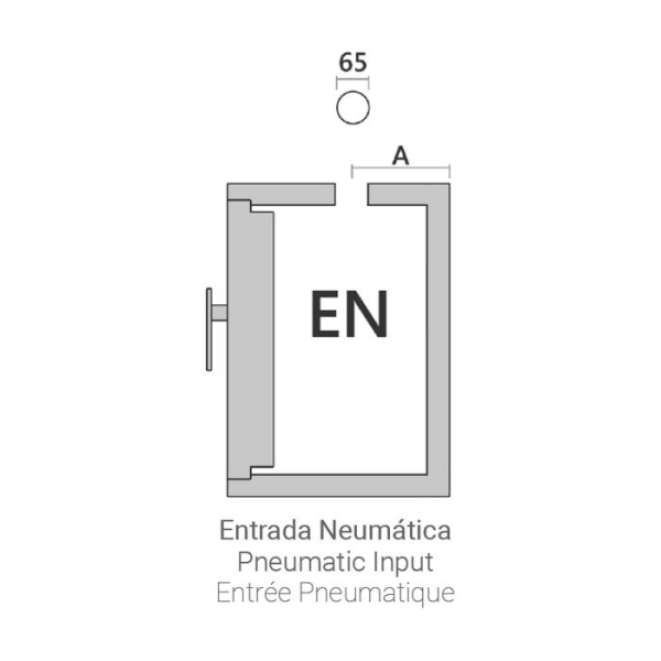 Caja fuerte Olle serie IV ATM AP2EEN entrada neumática 500 al. x 450 an. x 450 fd.